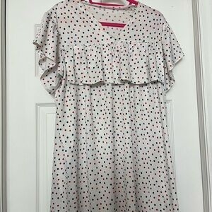 Vintage Polka Dot Ruffle Dress